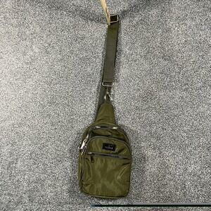 Kedzie Olive Green Nylon Sling Bag Crossbody Backpack Travel Adjustable
